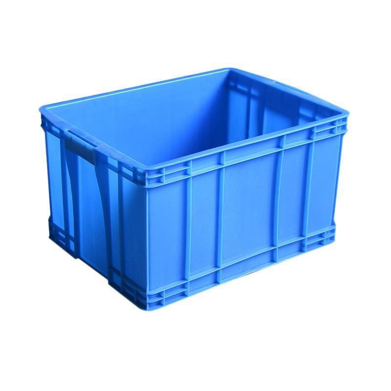 Plastic Turnover Box With Lid 640x425x360mm Industrial Finishing Box Storage Box Blue Logistics Storage Plastic Box (At Least 50 Sets)