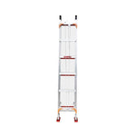 4m Aluminum Alloy Telescopic Ladder Aluminum Ladder Retractable Stair 2mm Thickness