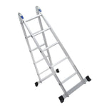 2.5m Aluminum Alloy Ladder Multi Function Folding Herringbone Engineering Dual Purpose Thickened Joint Vertical Ladder Stamping Herringbone Ladder