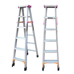 2.4m Widened And Thickened Full Antiskid Engineering Ladder Multifunctional Folding Ladder Aluminum Ladder 2.4m Full Antiskid 8 Steps