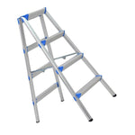 Two Side Anti Slip Folding Ladder, Aluminum Ladder, Herringbone Thickened Ladder, Factory Family Ladder, Storage Stair, Double Side Ladder, 4 Steps