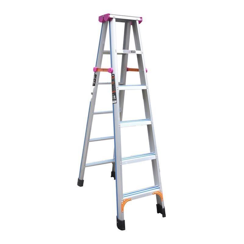 2m Widened And Thickened Full Antiskid Engineering Ladder Multifunctional Folding Ladder Aluminum Ladder 2m Full Antiskid 6 Steps