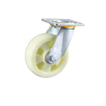 K1-4 Inch Flat Bottom Hardware Double Brake Double Axle Beige Polypropylene Caster Medium And Heavy Universal Wheel 4 Sets