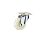 4 Sets 3 Inch Flat Bottom Caster Movable Beige Polypropylene (PP) Caster Medium Universal Wheel