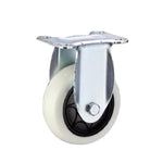 4 Sets 2.5 Inch Fixed Caster Wheel Milky White Polypropylene (PP) Caster Medium Directional Wheel