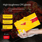 Thicken And Lengthen Disposable Gloves CPE Disposable Gloves For Eating Lobster Baking Non Stick Cooking Gloves 100 Pieces / Box