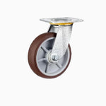 K3-4 Inch Flat Bottomed Movable Double Axle Coffee Colored Rubber TPR Wheel 4 Sets Of Medium And Heavy Universal Wheels