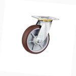 K3-4 Inch Flat Bottomed Movable Double Axle Coffee Colored Rubber TPR Wheel 4 Sets Of Medium And Heavy Universal Wheels