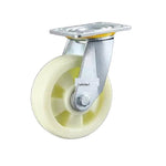 6 Inch Plate Swivel Beige Caster Wheels 4Pcs Flat Bottom Movable Polypropylene (PP) Caster Medium and Heavy Duty Universal Wheels - 4Pcs