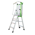 Miter Platform Ladder Movable With Pulleys And Safety Net 1m