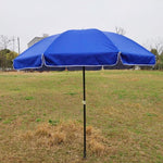 2.4m Silver Coated Sunshade Suit 2.4m Blue Silver Coated Outdoor Sunshade Large Scale Publicity Exhibition Industry Stall Telescopic Fishing Umbrella