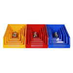 New Shelf Slant Mouth Sorting Storage Box Parts Box Combined Material Box Plastic Box Q1 180 * 120 * 80mm Red (10 Pack)