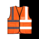 Orange Reflective Vest Safety Working Vest Safety Suit Construction Reflective Vest Traffic Security Personal Protection Safety Vests
