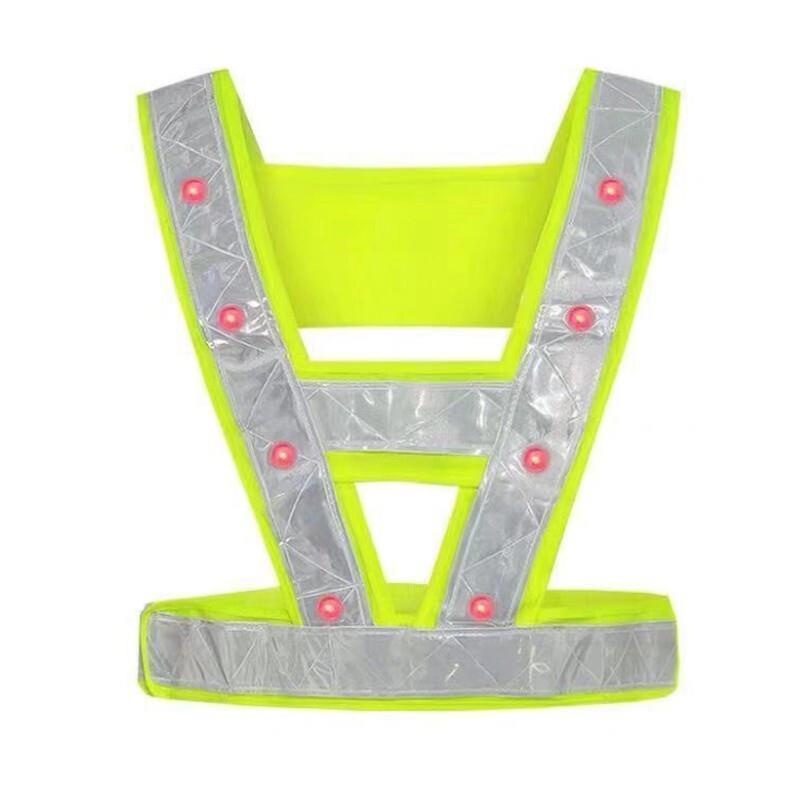 10 Pieces Self Luminous Vest LED Lamp With Battery (With No. 5 Battery) Personal Safety Suit