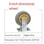 6 Inch Directional Wheel 2 And Universal Wheel 2 Wheelbarrow Caster Rubber Wheel Silent Wheel Directional Wheel Trailer Universal Wheel