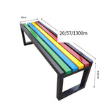 Color Bar Park Chair Outdoor Community Square Stadium Scenic Spot Garden Park Row Chair Bathroom Dressing Room Bench Leisure Bench Park Bench 1.5m