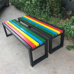 Color Bar Park Chair Outdoor Community Square Stadium Scenic Spot Garden Park Row Chair Bathroom Dressing Room Bench Leisure Bench Park Bench 1.5m