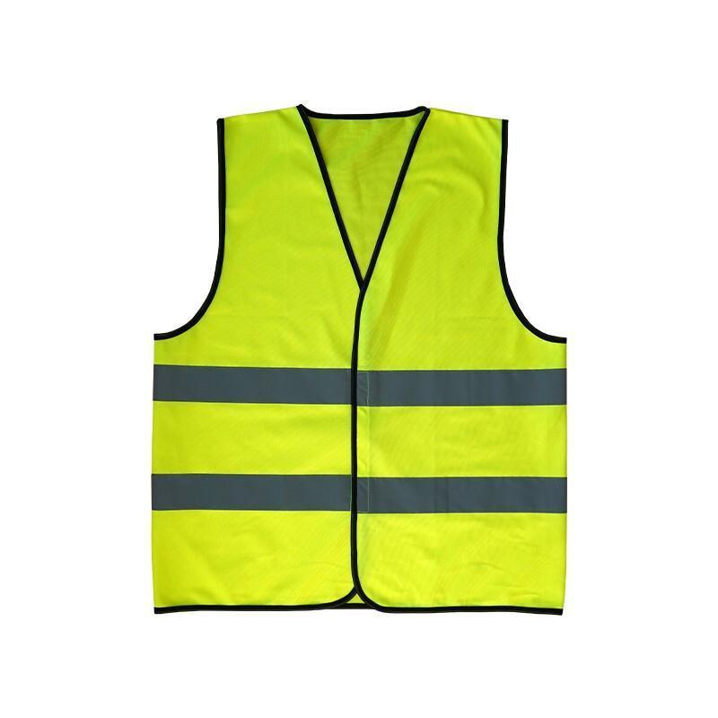 10 Pieces Velcro Reflective Vest Body Protection Safety Vest for Outdoor Working Riding Running Warning Safety Clothes - Fluorescent Yellow Free Size