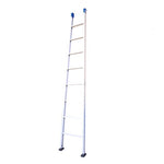 2m Straight Ladder Single Side Ladder Engineering Ladder Bamboo Ladder Small Ladder Thickened Aluminum Alloy Single Ladder