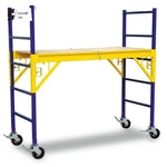 1.8m One-story Iron Scaffold, Wheels with Brakes, Adjustable Platform Height, Load-bearing 135kg