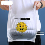 100PCS Handbag 50 * 80cm Vest Bag Increase Shopping Bag Good Toughness Waterproof