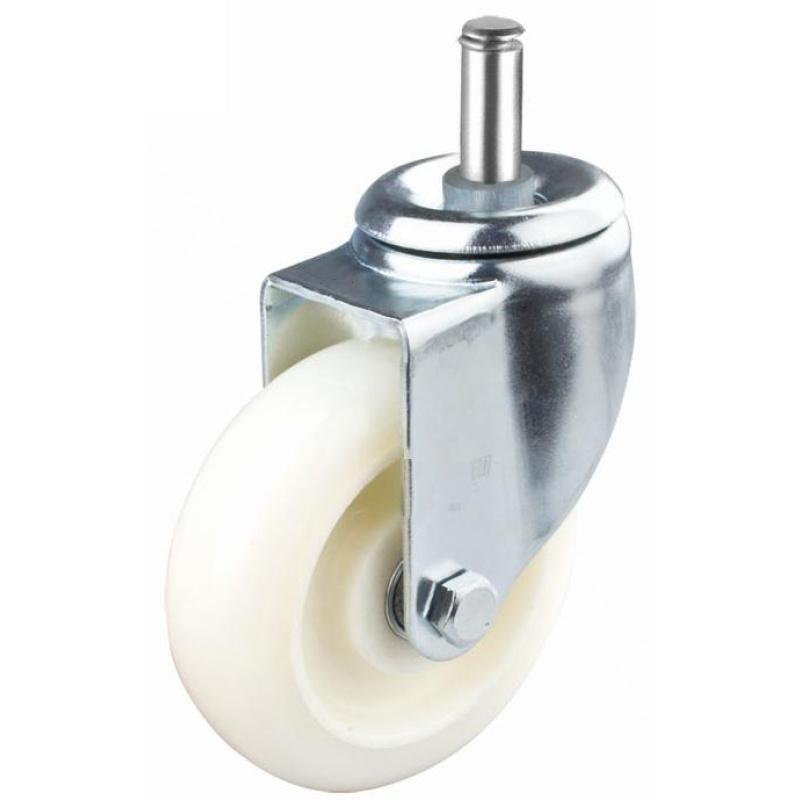 2 Series Inserted Rod Nylon Caster Carbon Steel Bracket Load Bearing 146 KG Wheel Diameter 150 mm Wheel Width 32 mm