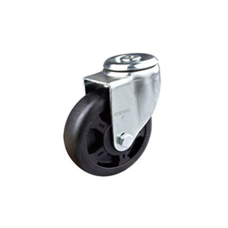 Load Bearing 136 KG Wheel Diameter 125 mm Wheel Width 32 mm 2 Series Hollow Rivet Type Polyolefin Caster Stainless Steel Bracket