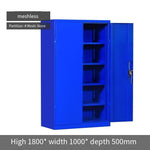 Heavy Duty Tool Cabinet Storage With Hanging Board Multi Function Thickened Double Door Factory Workshop Storage- Blue No Net