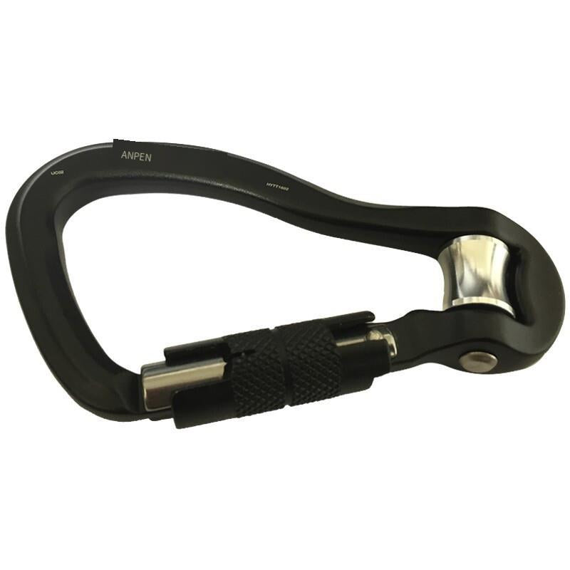 Aluminum Alloy Pulley Automatic Safety Hook Safety Lock Pulley Hook Equipment for Rock Climbing Lifting Construction