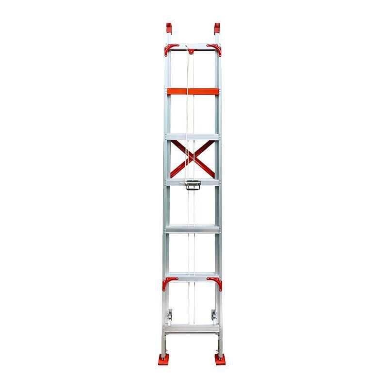 5m Manual Telescopic Ladder Aluminum Alloy Telescopic Single Ladder