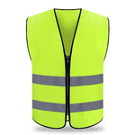 Reflective Vest Safety Vest Two Horizontal Fluorescent Yellow Uniform Free Size