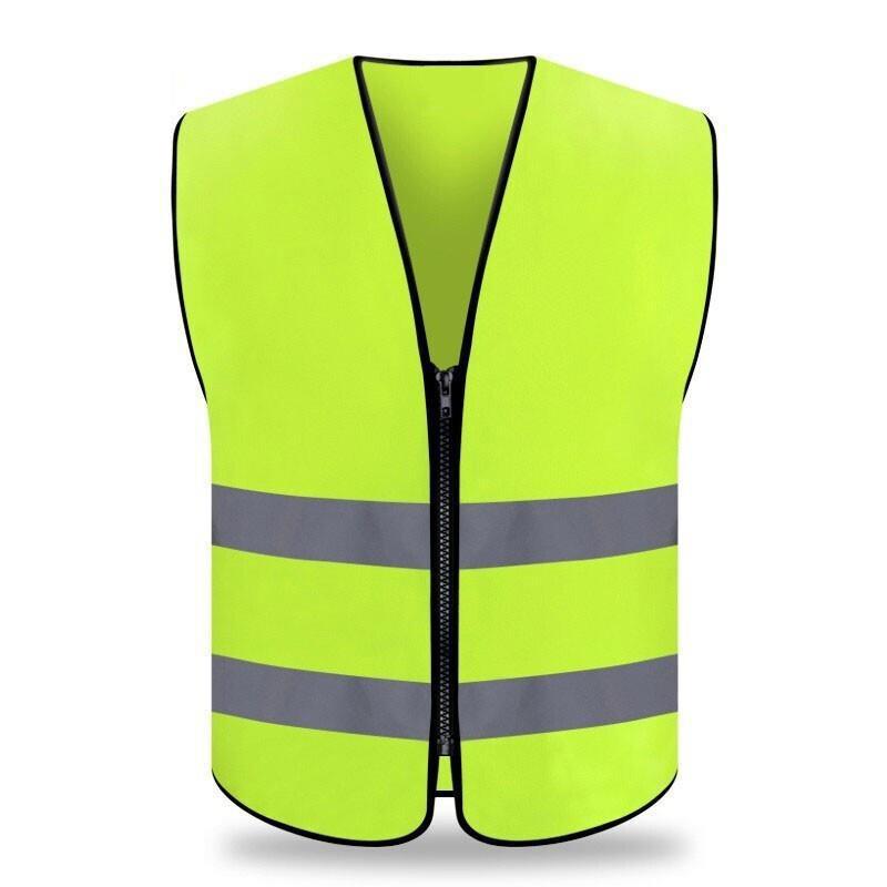 Reflective Vest Safety Vest Two Horizontal Fluorescent Yellow Uniform Free Size