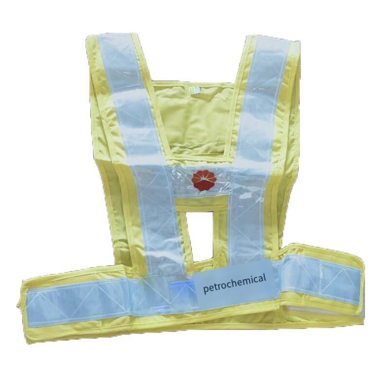 Protective Vest Cotton Orange Fluorescent With Safety Monitoring Logo, 10 Pieces Per Unit