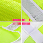 Breathable Mesh Reflective Vest Safety Vest Protection Vest for Construction Engineering Traffic Sanitation Safety Warning Work Clothes - Yellow Green