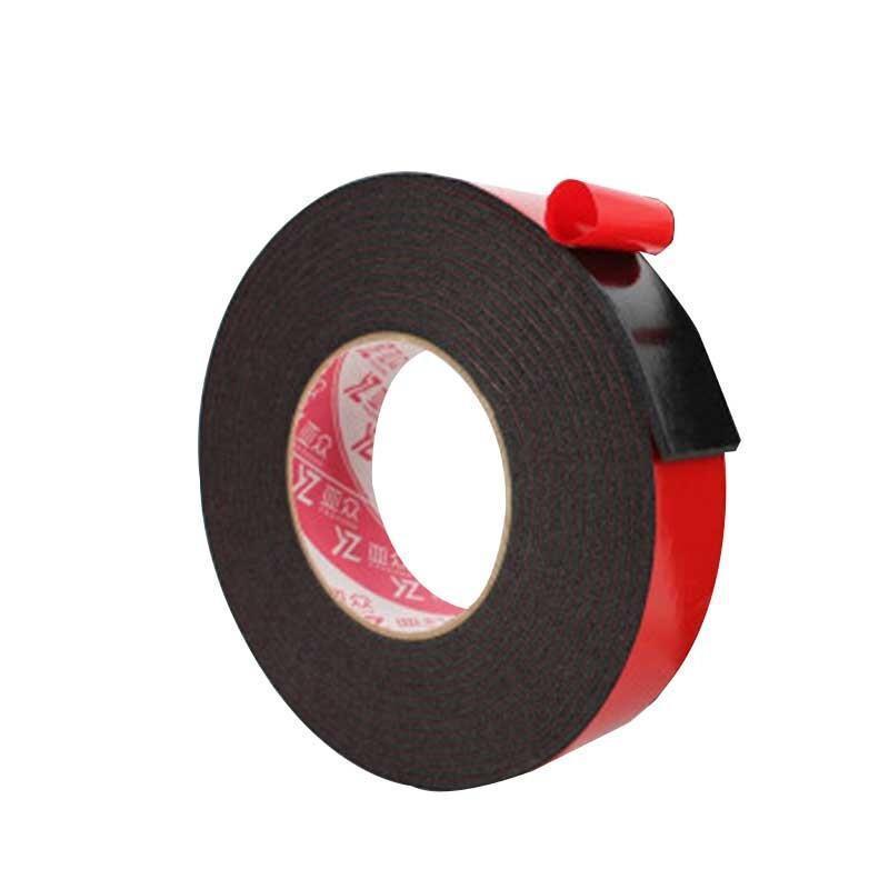 Black Foam PE Double Sided Tape Black Strong Double-sided Adhesive Sponge 10mm Wide X10 Meter X1mm Thick 12 Pack