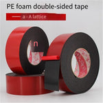 Black Foam PE Double Sided Tape Strong Adhesive Sponge 30mm Wide X10 Meter Thick X1mm 4 Pack