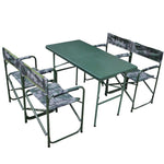 1.2m Outdoor Folding Tables And Chairs Command Blow Molding Table Military Green One Table And Four Chairs