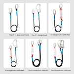 1.8m Safety Belt Electrician Construction Scaffolder Site Connecting Rope Safety Rope Safety Rope Limit Rope Single Hook + Buffer Bag