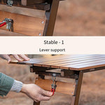 Outdoor Folding Table And Chair Beach Park Camping Folding Table And Chair Solid Wood Camping Picnic Table Folding Portable