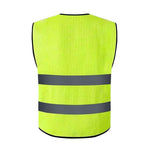 Summer Reflective Vest Yellow Mesh Double Channel Transverse Reflective Strip 3m