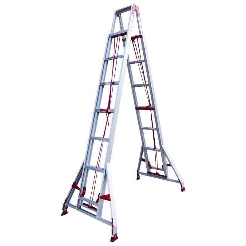 7m Double Side Hand Lift Ladder High-strength Aluminum Alloy Steps 22 * 22
