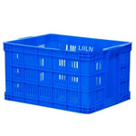 6 Pieces Plastic Basket Express Rectangular Thickened Fruit Large Vegetable Transportation Basket Plastic Frame Factory Hollow Turnover Box(45 * 30 * 24cm)