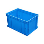 600 * 400 * 230mm Plastic Case Turnover Box With Cover Thickened Blue