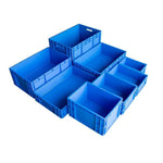 600 * 400 * 120 mm Plastic Turnover Box Logistics Transfer Box  Warehouse Workshop Plastic Box Transportation Storage Box  (blue)