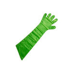 90cm 50 Pieces / Box Disposable  Gloves Tear Resistant And Leakage Proof Elongated PE Green Gloves