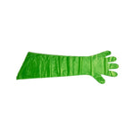 90cm 50 Pieces / Box Disposable  Gloves Tear Resistant And Leakage Proof Elongated PE Green Gloves