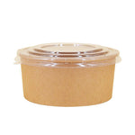 750ml 100 Pieces / Pack Kraft Paper Bowl Disposable Paper Bowl Take Away Lunch Box Round Thickened Soup Bowl Lunch Box