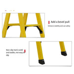 2m Flying Insulated Miter Ladder FRP Insulated Ladder Electrical Power Construction Tool Platform Ladder 6 Steps