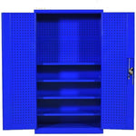 Heavy Hardware Tool Cabinet (Blue Four Layer Grid 1800 * 1000 * 500mm) Thickened Sheet Iron Cabinet, Tool Box Factory, Auto Repair Workshop, Storage Cabinet With Drawer