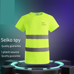 Reflective Vest Reflective T-shirt Reflective Vest Fluorescent Short Sleeve Reflective Night Running Suit Reflective Quick Drying Clothes Sweat Absorbing Quick Drying T-shirt Fluorescent Yellow One Size Fits All